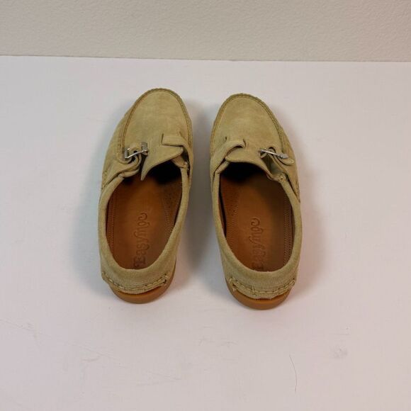 Easymoc Buckle Slip On Shoes Mens 12D Sand Suede Vibram Sole Moccasin USA Made main image 7